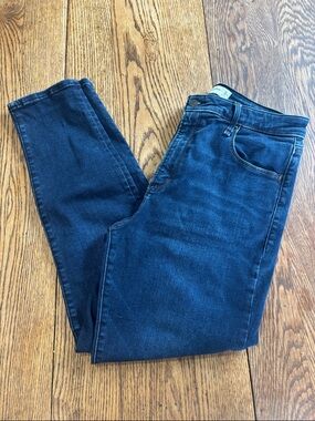 Abercrombie & Fitch Curve Love The Super Skinny High Rise Jeans - Dark Blue